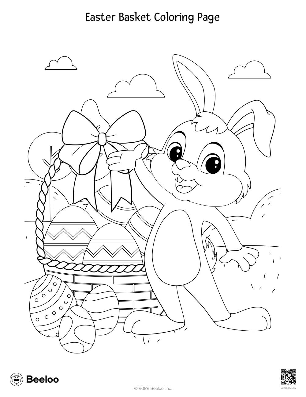 Easter Basket Coloring Page