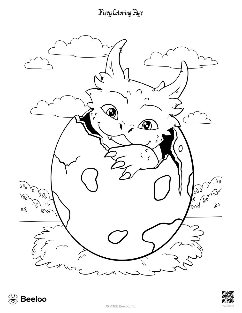 Fiery Coloring Page