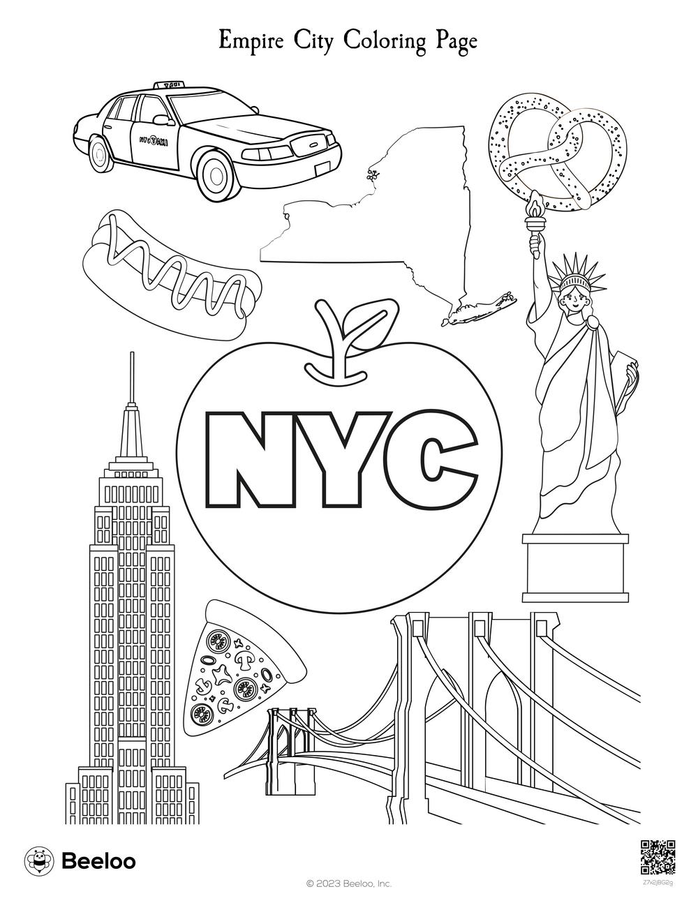 Empire City Coloring Page