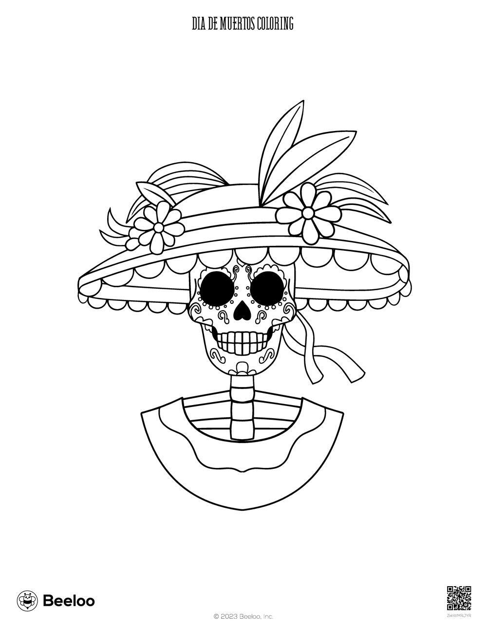 Dia De Muertos Coloring