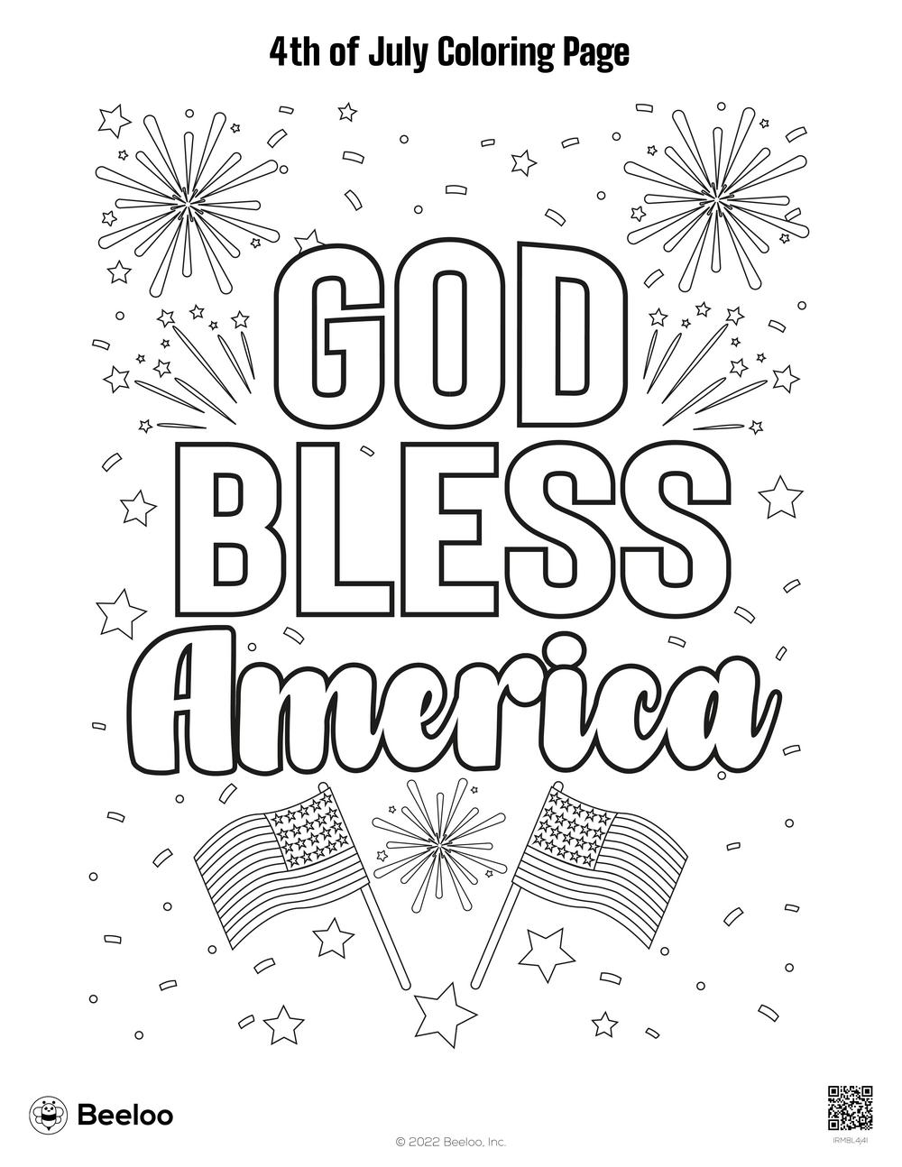 4th of July Coloring Page