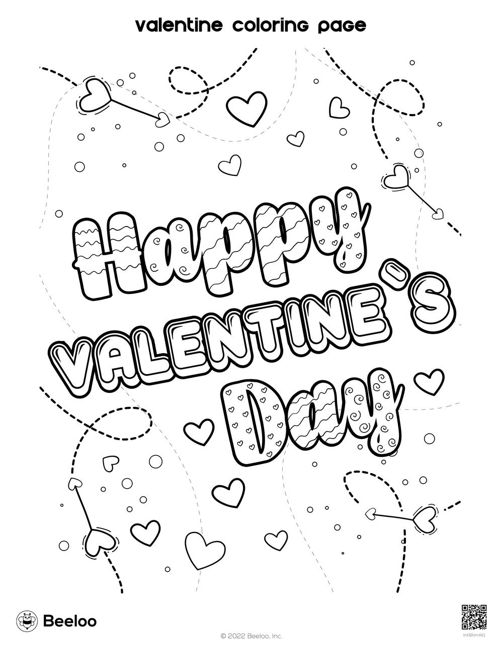 Valentine Coloring Page