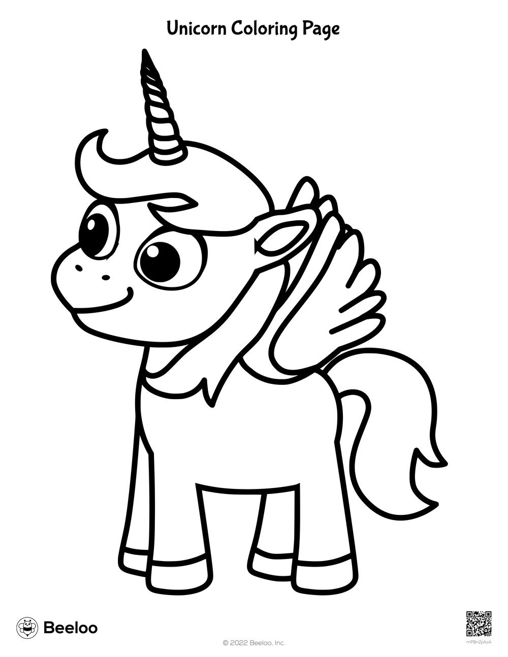 Unicorn Coloring Page