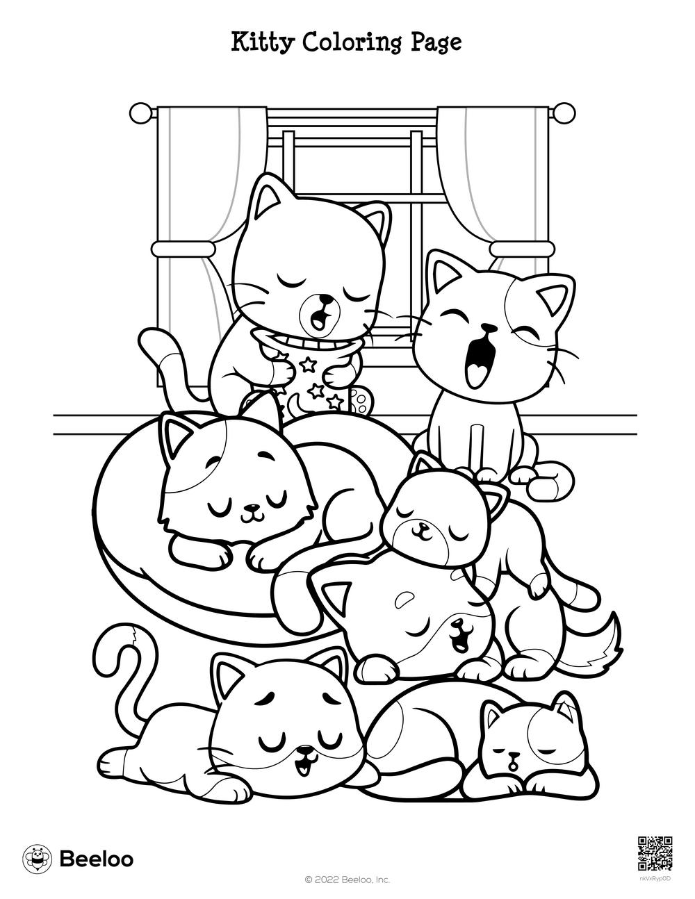 Kitty Coloring Page