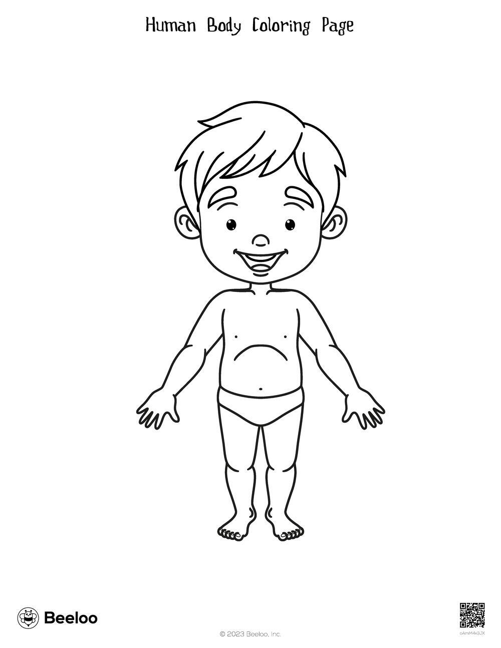 Human Body Coloring Page