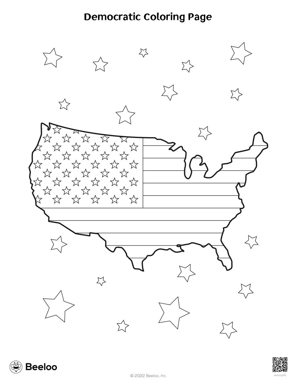 Democratic Coloring Page