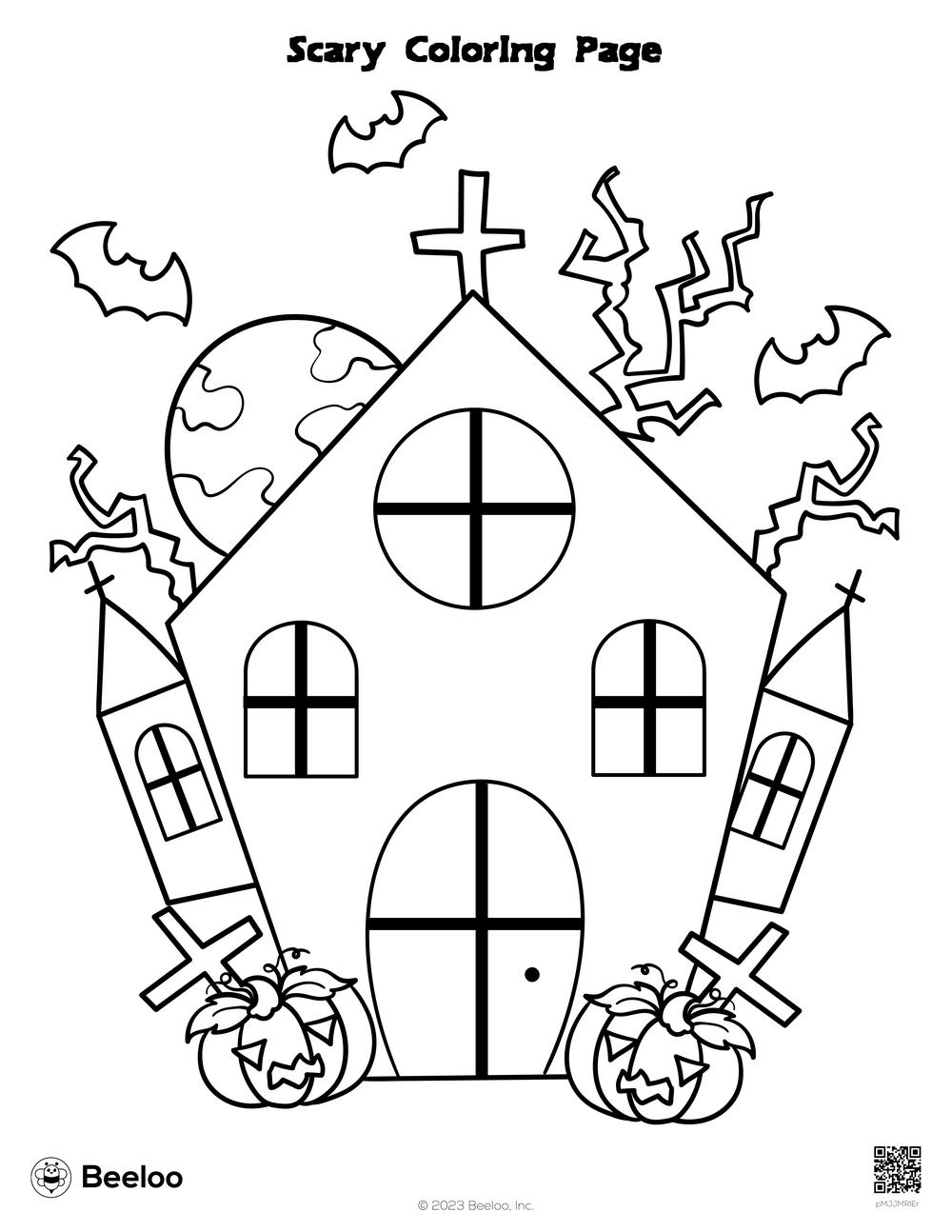 Scary Coloring Page