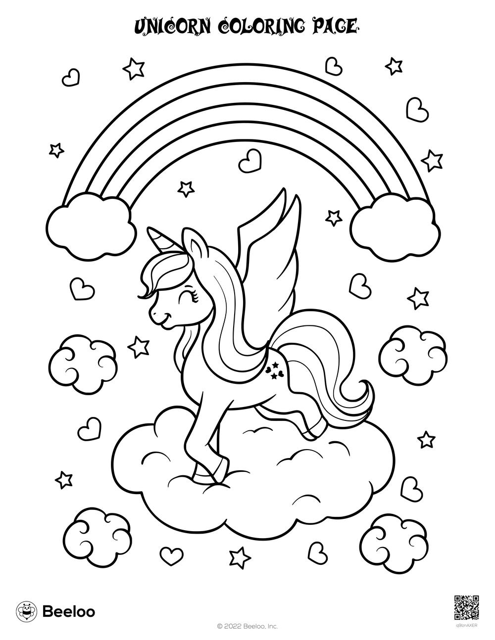 Unicorn Coloring Page