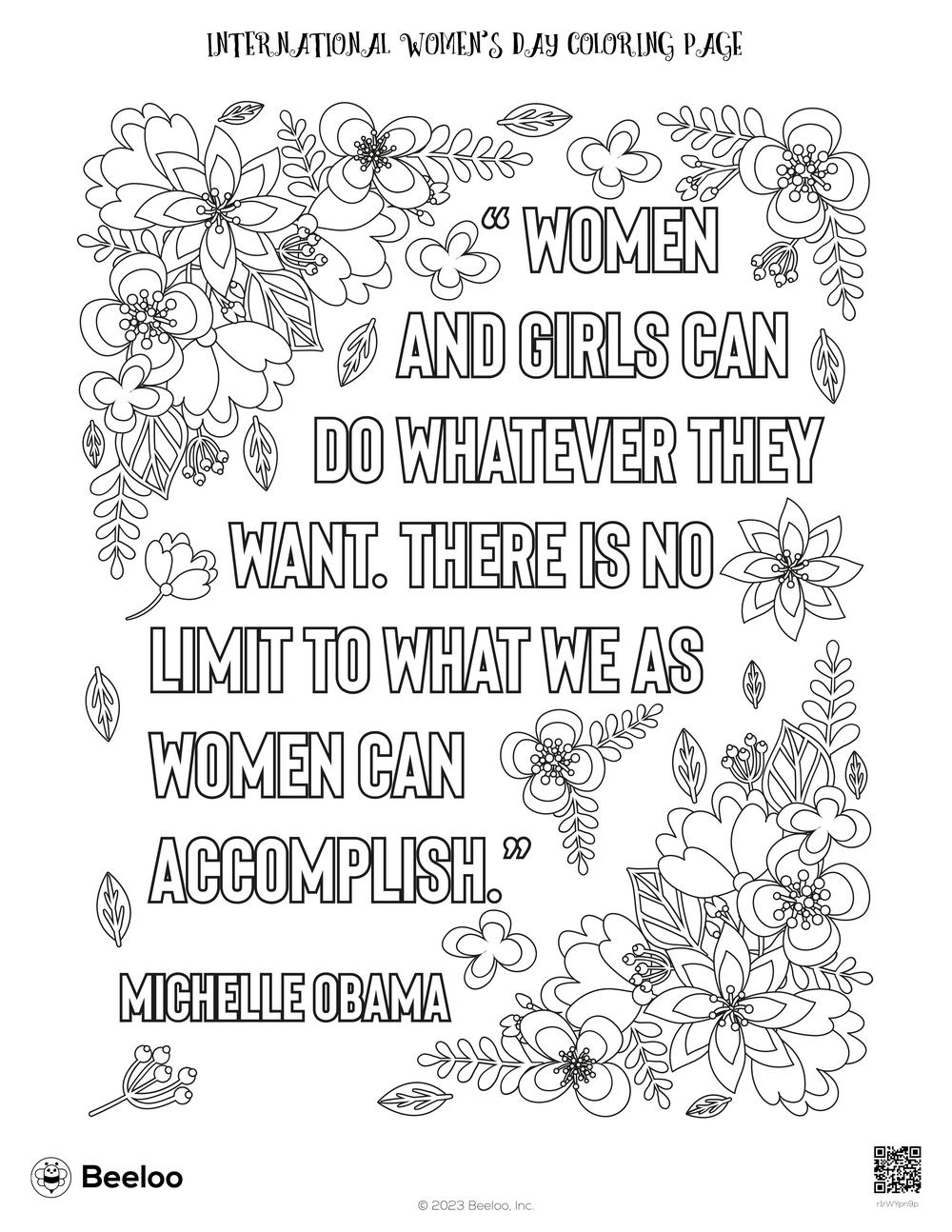 International Women's Day Coloring Page