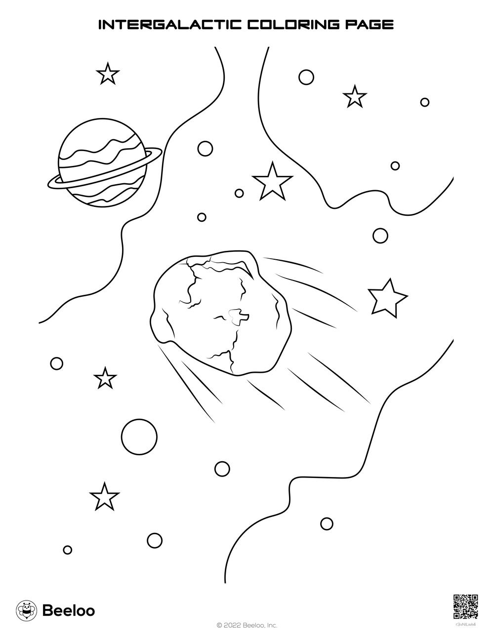 Intergalactic Coloring Page