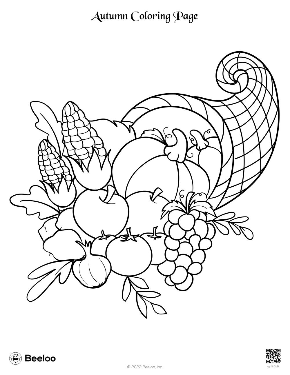 Autumn Coloring Page