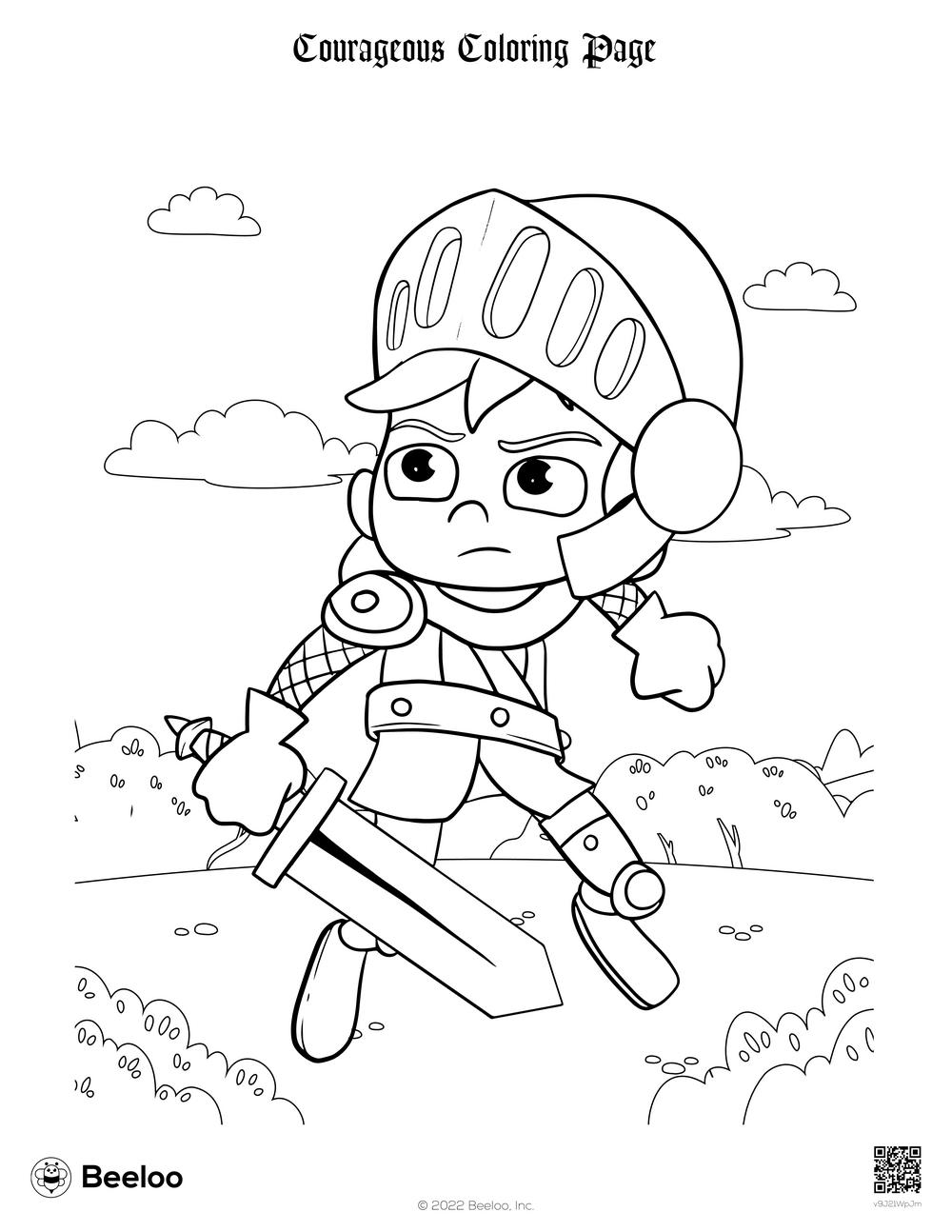 Courageous Coloring Page