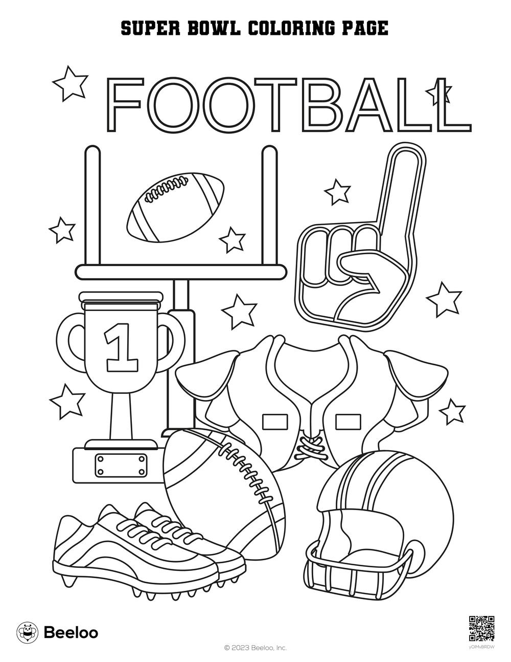 Super Bowl Coloring Page