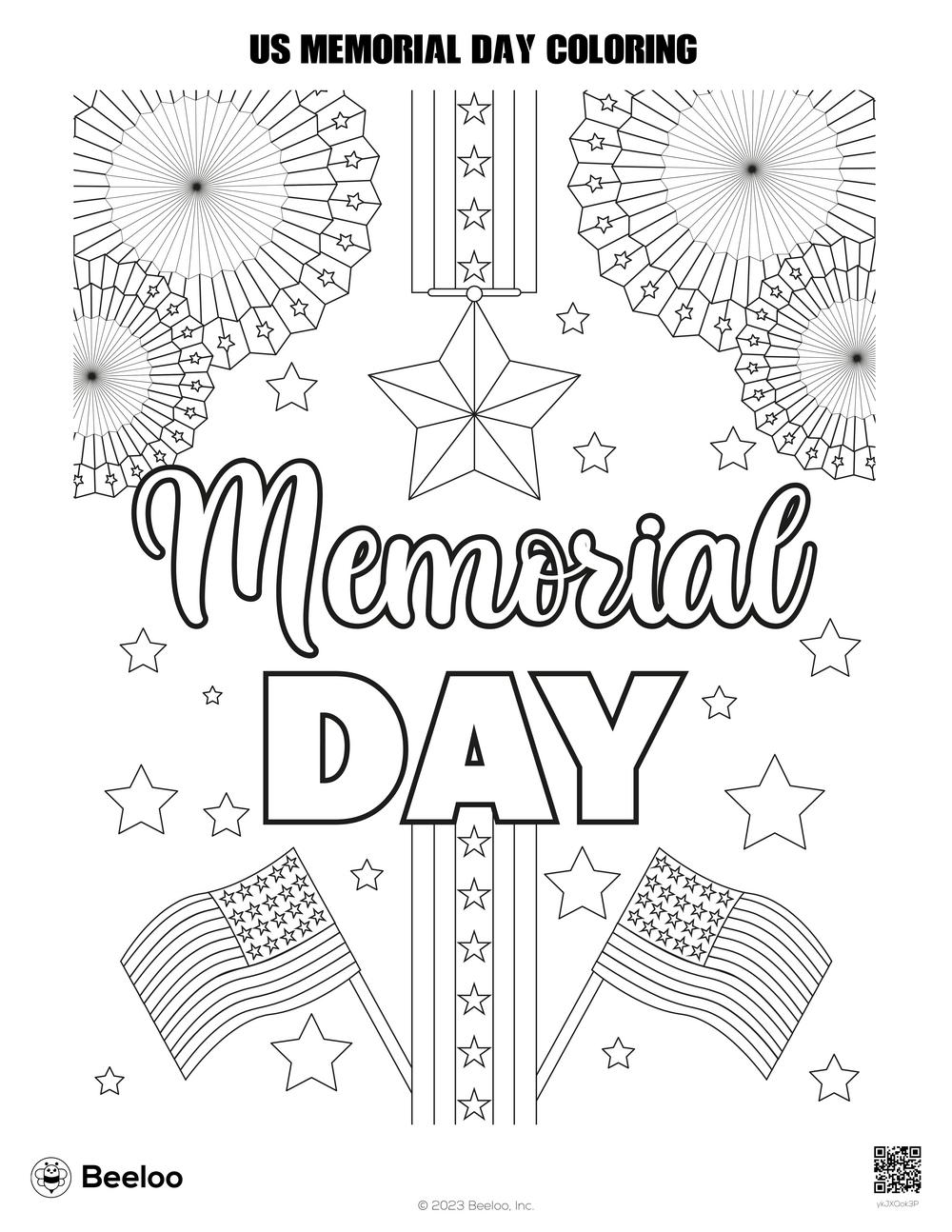 US Memorial Day Coloring