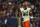 HOUSTON, TX - JANUARY 13: Myles Garrett #95 of the Cleveland Browns looks on from the field during an NFL wild-card playoff football game against the Houston Texans at NRG Stadium on January 13, 2024 in Houston, Texas. (Photo by Cooper Neill/Getty Images)