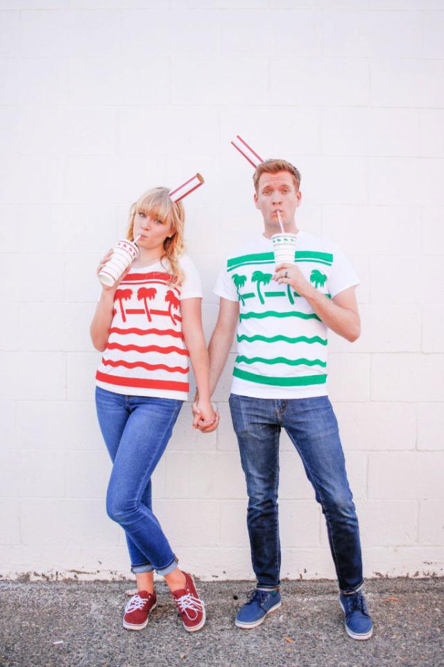 DIY In n Out Cups Couple Costume