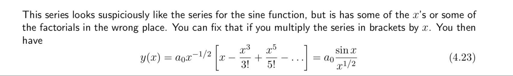 Solved 1/2, 4.15 Work out the Frobenius series solution to | Chegg.com