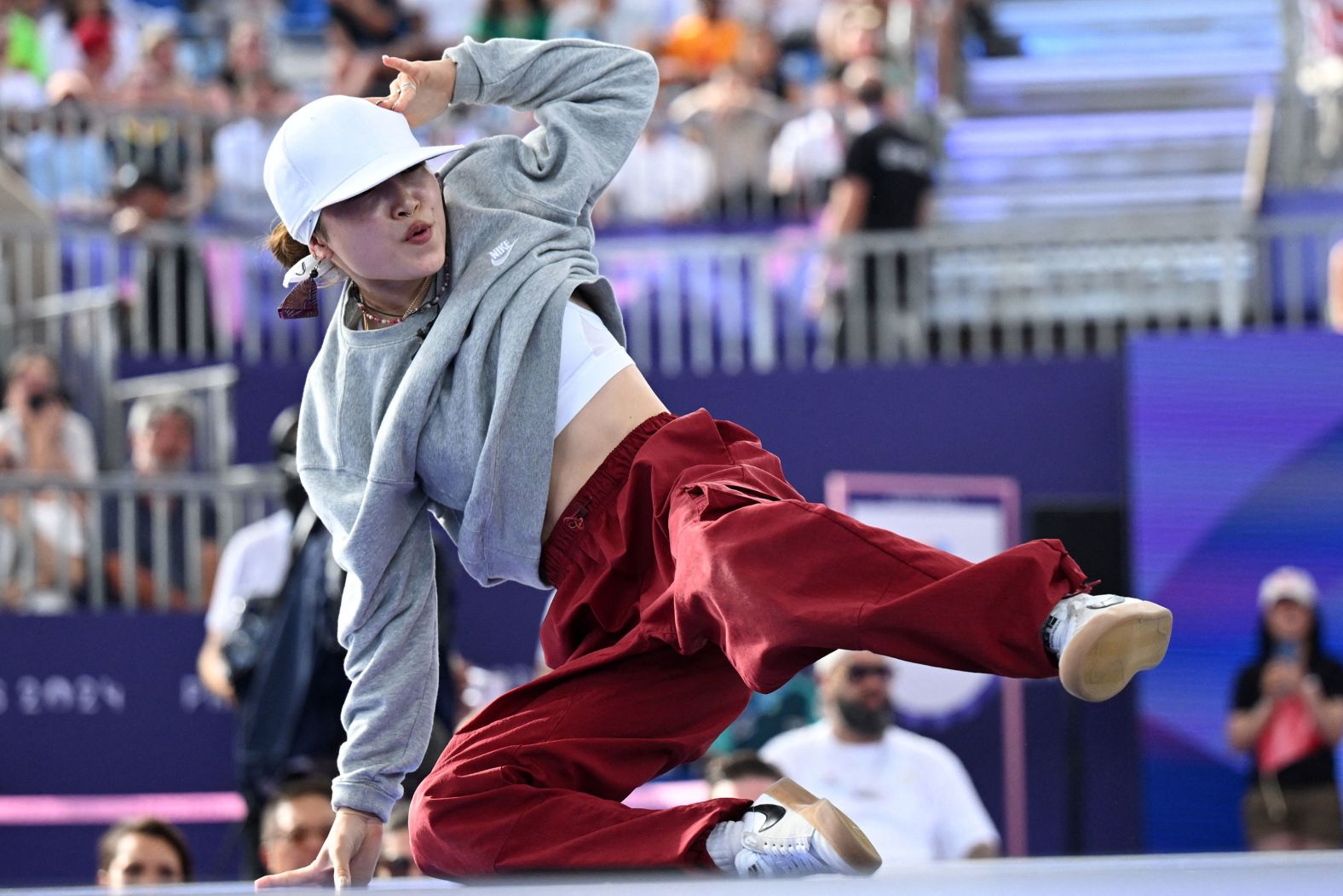 Japan's Ami Yuasa competes in breaking on August 9. <a href="https://www.cnn.com/sport/live-news/paris-olympics-news-2024-08-09#h_5f05805197a6670a1e3d99713f6a4953">She went on to win the gold</a>.