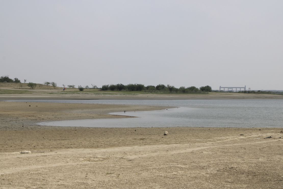 The Falcon Reservoir in Starr County, Texas, on May 15. Water levels in the reservoir are very low.