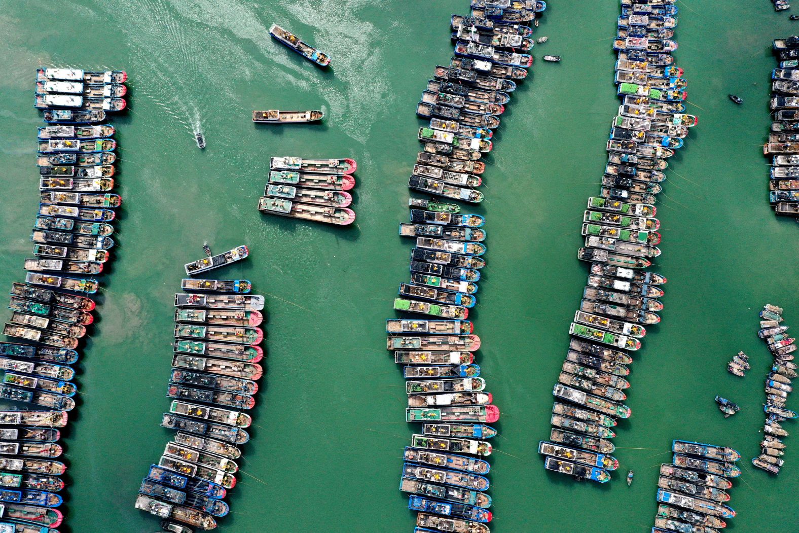 Fishing boats are moored at a port in Lianjiang County, China, as <a href="https://www.cnn.com/2024/07/24/asia/typhoon-gaemi-taiwan-china-intl-hnk/index.html">Typhoon Gaemi</a> approached on Tuesday, July 23.