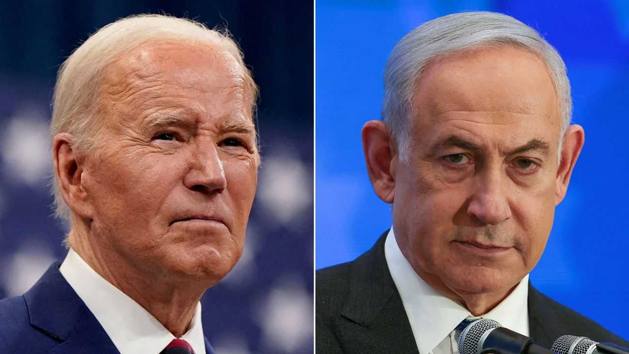 US President Joe Biden and Israeli Prime Minister Benjamin Netanyahu.