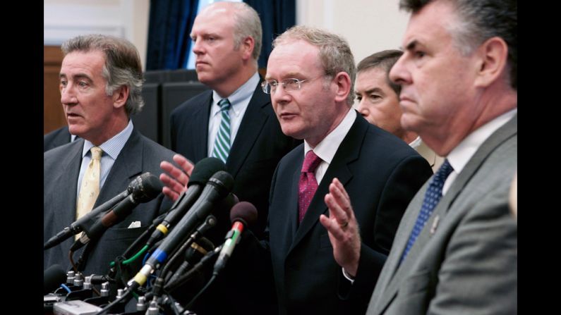 Sinn Fein chief negotiator Martin McGuinness announces that the IRA will end its armed campaign but will not disband in July 2005.