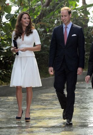 Prince William and Catherine visit Gardens by the Bay on Wednesday.