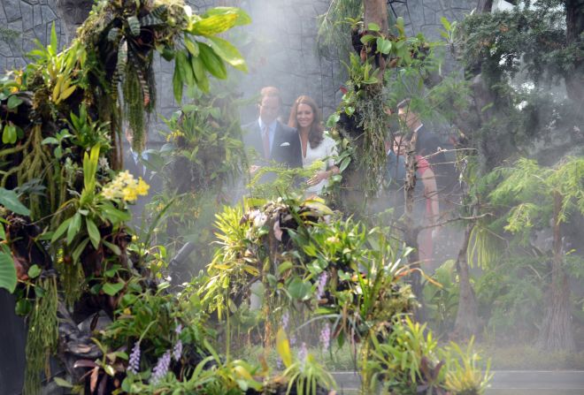 The royal couple visit Gardens by the Bay on Wednesday.