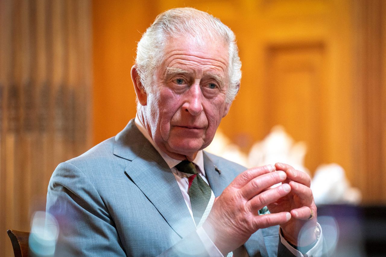 Charles attends a meeting in Scotland, on September 7. 