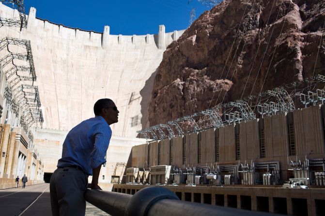 Viewing the Hoover Dam in Nevada on October 2, 2012. 