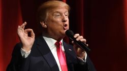 Republican presidential candidate Donald Trump speaks during the Outdoor Channel and Sportsman Channel's 16th annual Outdoor Sportsman Awards at The Venetian Las Vegas during the 2016 National Shooting Sports Foundation's Shooting, Hunting, Outdoor Trade (SHOT) Show on January 21, 2016 in Las Vegas, Nevada.