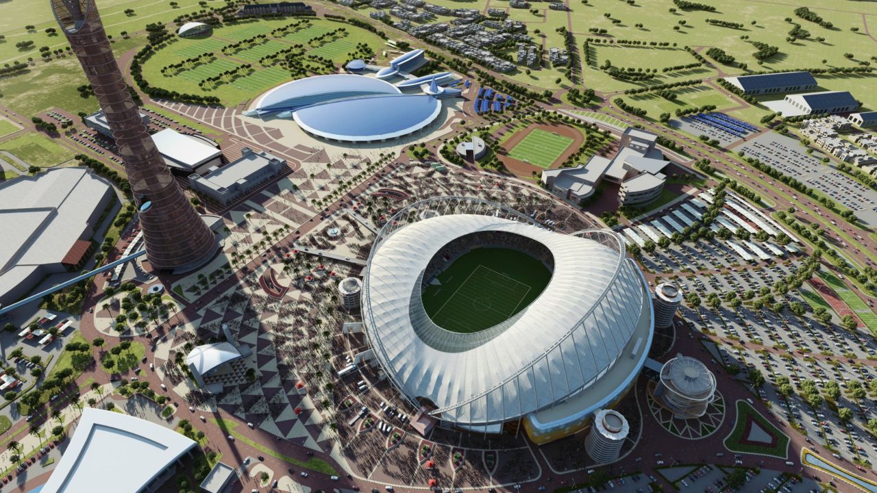 DOHA, QATAR:  In this handout image supplied by Qatar 2022, this artists impression represents Khalifa International Stadium. Qatar will host the FIFA World Cup in 2022.  (Photo by Handout/Supreme Committee for Delivery & Legacy via Getty Images)