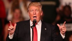 Republican presidential candidate Donald Trump speaks during a campaign rally at the Germain Arena on September 19, 2016 in Estero, Florida.