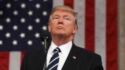 US President Donald J. Trump delivers his first address to a joint session of Congress from the floor of the House of Representatives in Washington, DC, USA, 28 February 2017.   / AFP / EPA POOL / JIM LO SCALZO        (Photo credit should read JIM LO SCALZO/AFP/Getty Images)