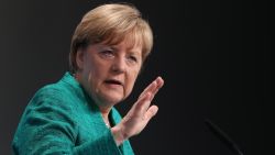 HAMBURG, GERMANY - JULY 08:  German Chancellor Angela Merkel speaks to the media following the conclusion of the G20 economic summit on July 8, 2017 in Hamburg, Germany. G20 leaders have reportedly agreed on trade policy for their summit statement but disagree over climate change policy.  (Photo by Sean Gallup/Getty Images)