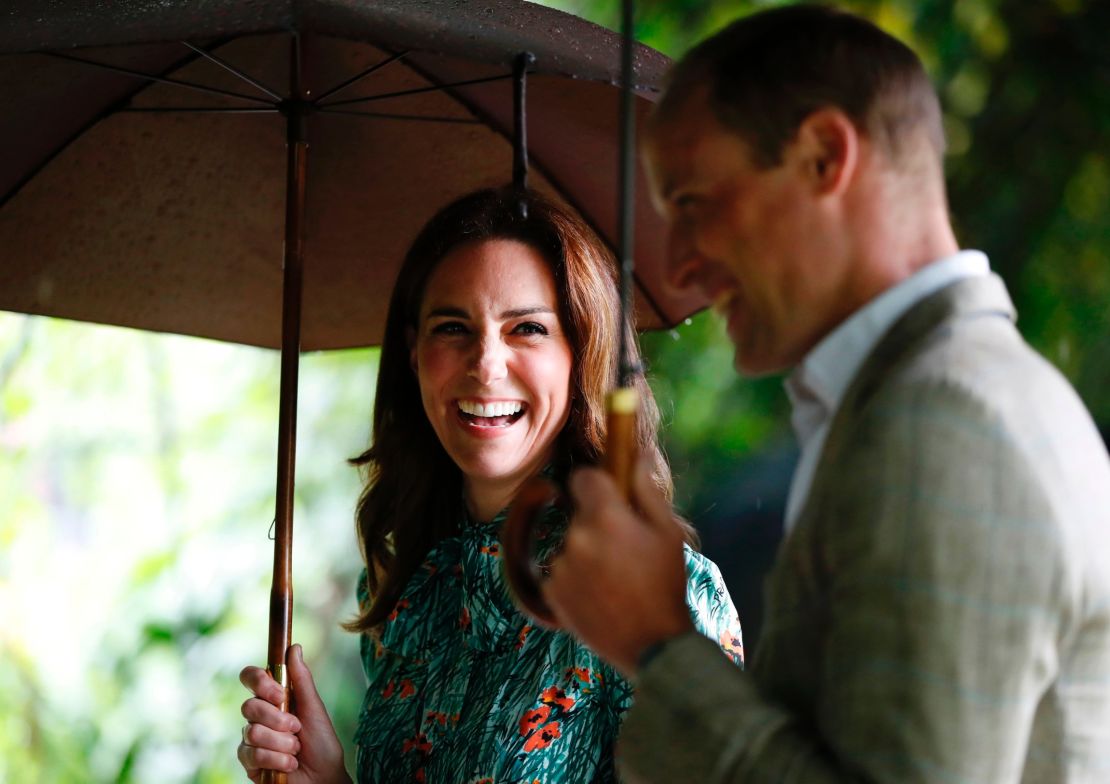 Kate joined William and Harry as they toured a new memorial garden in honor of their mother, Diana, last week.