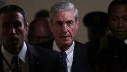 WASHINGTON, DC - JUNE 21:  Special counsel Robert Mueller (2nd L) leaves after a closed meeting with members of the Senate Judiciary Committee June 21, 2017 at the Capitol in Washington, DC. The committee meets with Mueller to discuss the firing of former FBI Director James Comey.  (Photo by Alex Wong/Getty Images)