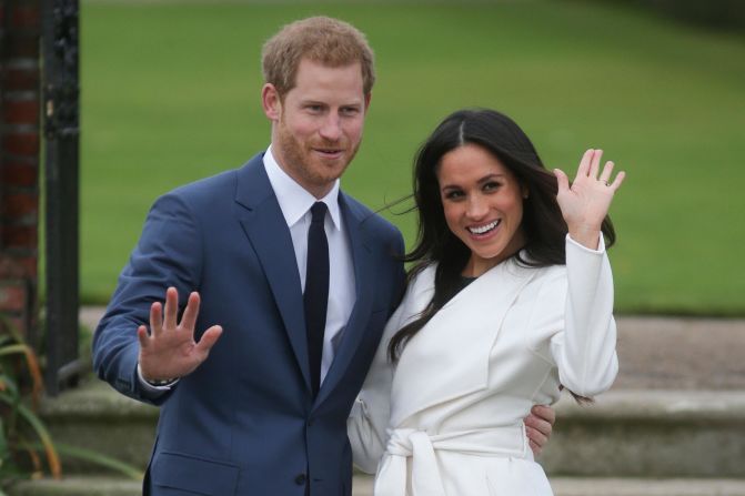 Markle and Prince Harry pose for a photo at Kensington Palace following the <a href="http://edition.cnn.com/2017/11/27/europe/prince-harry-meghan-markle/index.html" target="_blank">announcement of their engagement</a> on November 27.