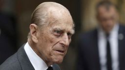 LONDON, UNITED KINGDOM - JUNE 27:  Prince Philip, Duke of Edinburgh leaves the funeral service of Patricia Knatchbull, Countess Mountbatten of Burma at St Paul's Church in Knightsbridge on June 27, 2017 in London, England. (Photo Matt Dunham  - WPA Pool / Getty Images)