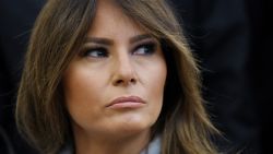 WASHINGTON, DC - MARCH 5: (AFP OUT) First Lady Melania Trump attends a meeting with U.S. President Donald Trump and Israel Prime Minister Benjamin Netanyahu in the Oval Office of the White House  March 5, 2018 in Washington, DC. The prime minister is on an official visit to the US until the end of the week. (Photo by Olivier Douliery-Pool/Getty Images)