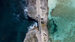 bahamas eleuthera glass window bridge aerial