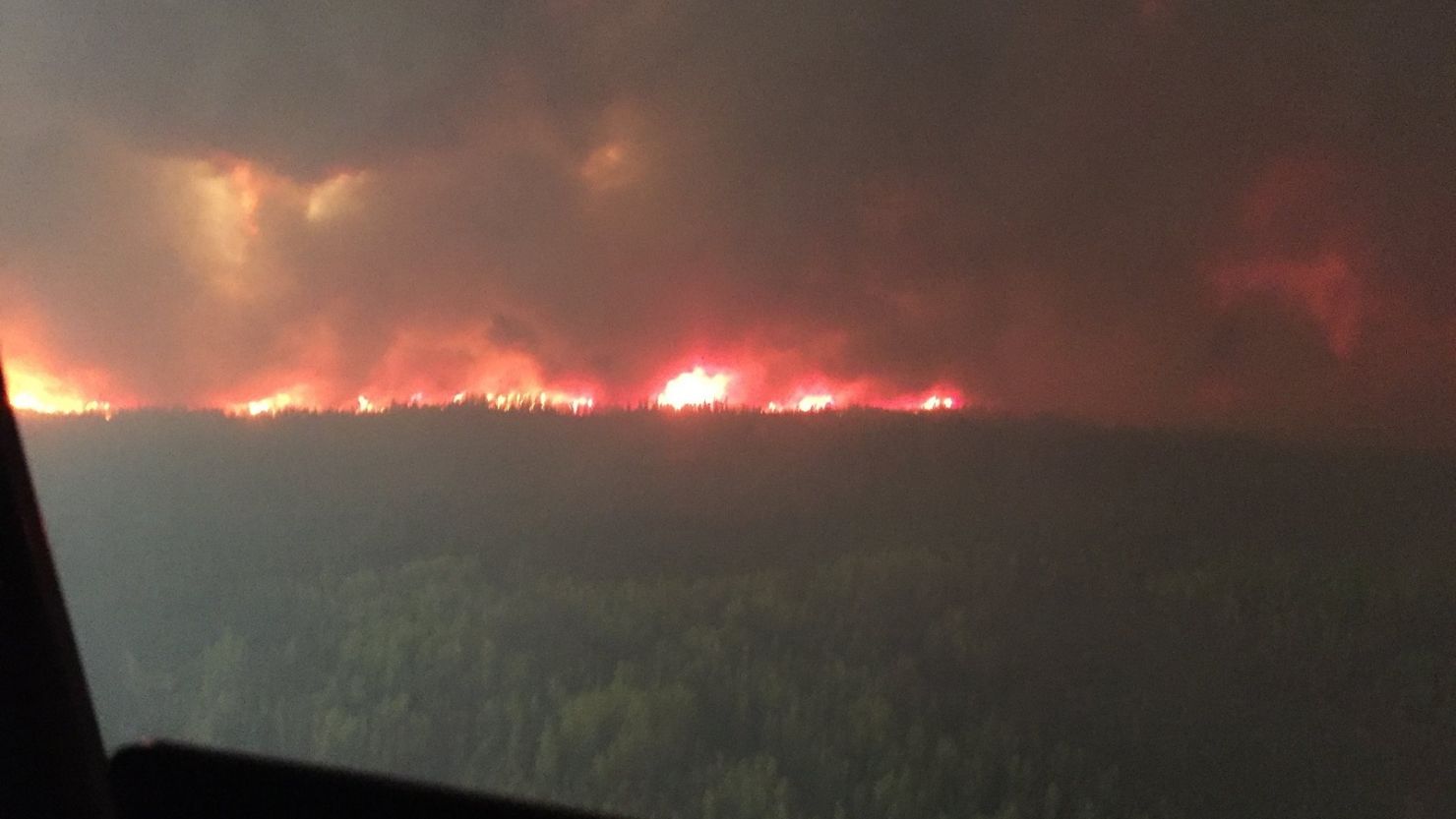 The Chuckegg Creek Wildfire, burning in Mackenzie County, in northern Alberta.