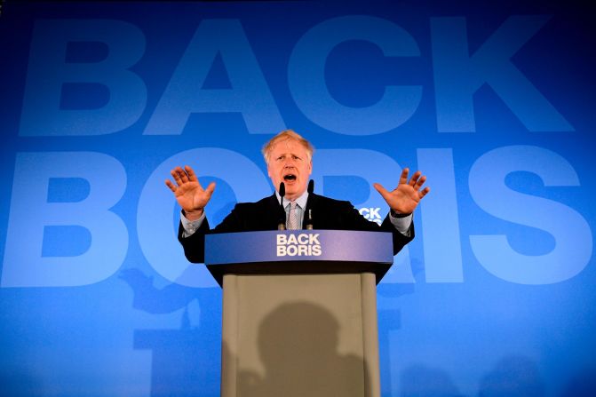 Johnson launches his Conservative Party leadership campaign in June 2019.