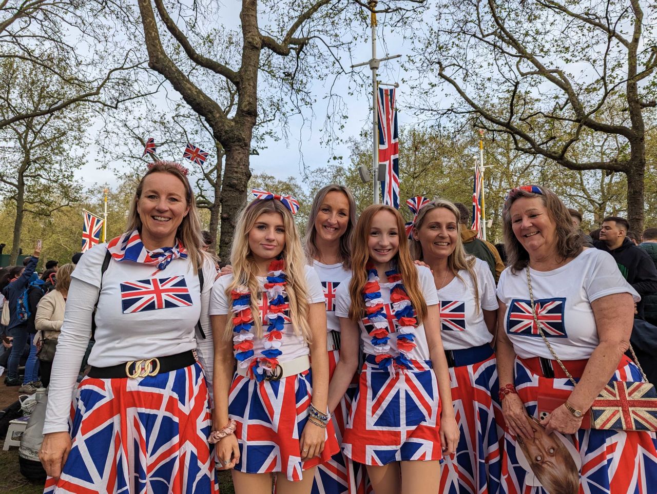 Three generations: grandmother, daughter and granchildren pictured from left to right: Susan Farrelly, 44, Eve Farrelly, 14, Jenny Moxon, 48, Ava Moxon, 13, Laura Boyle, 40, Janet Boyle, 68.