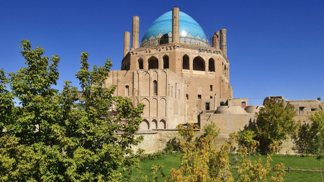 The historic Mausoleum of Oljaytu, in Soltaniyeh.