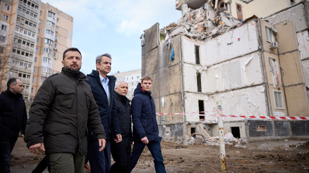 Zelensky said the missile strike came close to where he had met with Mitsotakis, March 6, 2024.