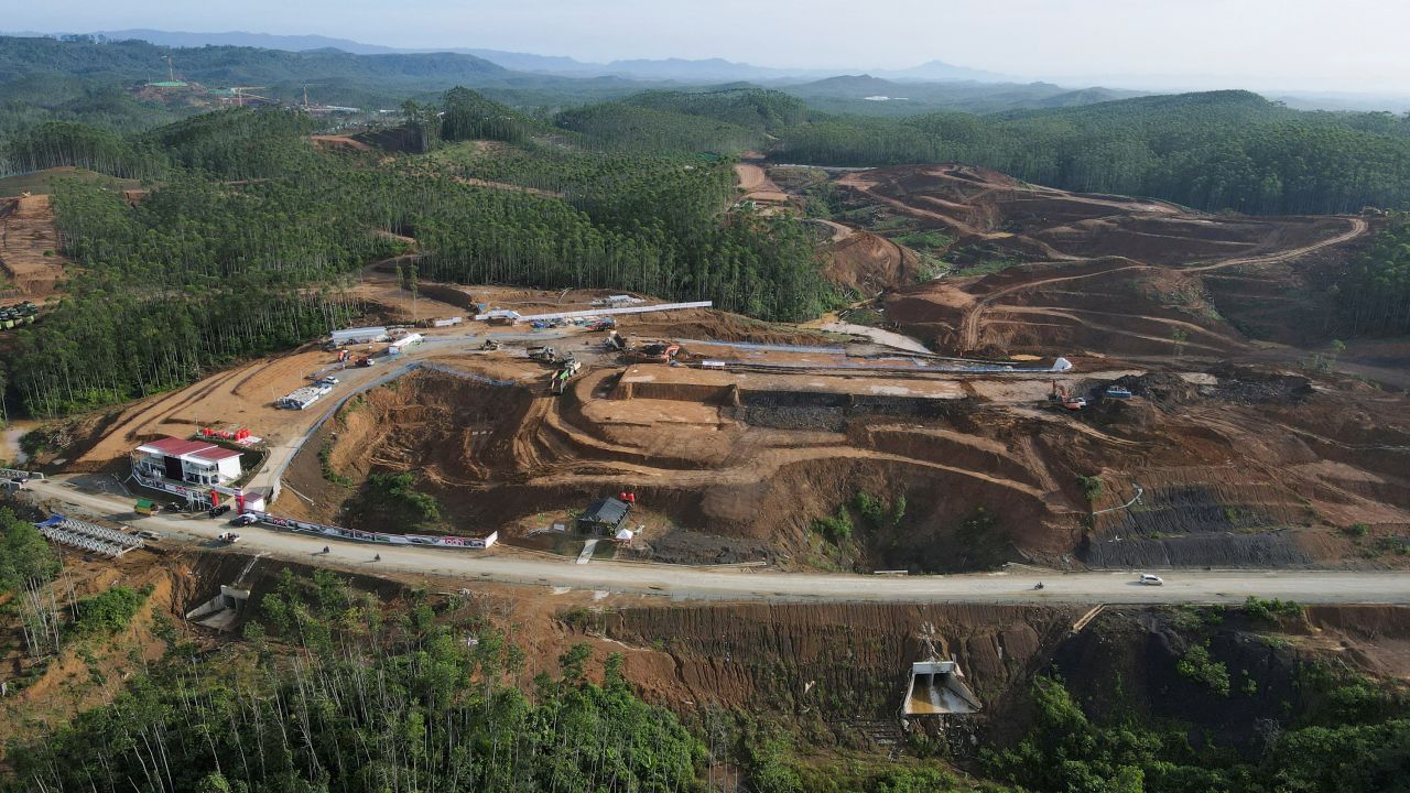 FILE PHOTO: General view of core goverment area construction of Indonesia's new capital, known as Nusantara National Capital (IKN), in Sepaku, East Kalimantan province, Indonesia, March 8, 2023. REUTERS/Willy Kurniawan/File Photo