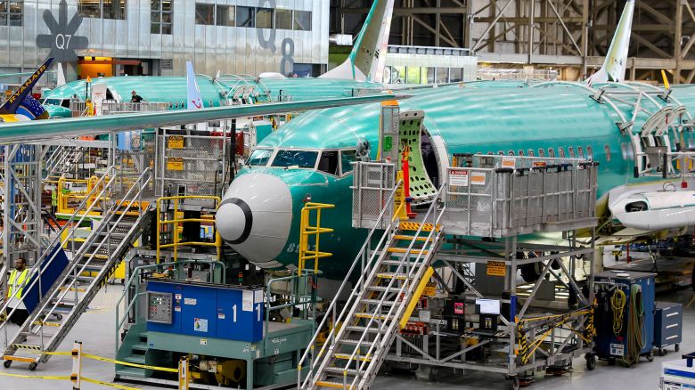 Boeing 737 Max aircraft are assembled at the company’s plant in Renton, Washington.