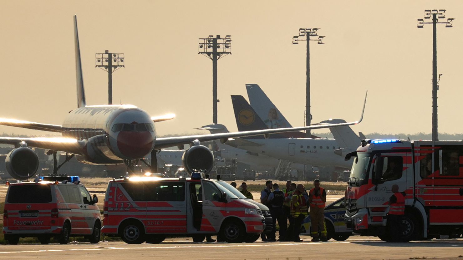 Climate protests force the temporary suspension of air traffic at Germany's Frankfurt airport on July 25, 2024.