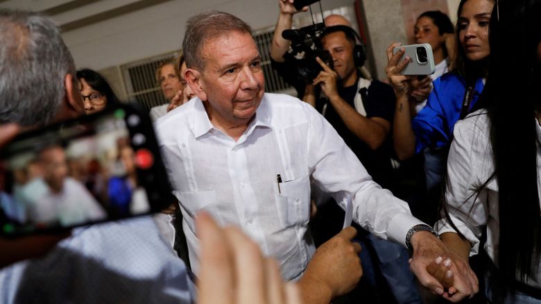 Venezuelan opposition presidential candidate Edmundo Gonzalez, on the day he casts his vote in the country's presidential election, in Caracas, Venezuela, on July 28, 2024.